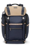 Tumi Expedition Flap Backpack In Midnight Navy/ Khaki