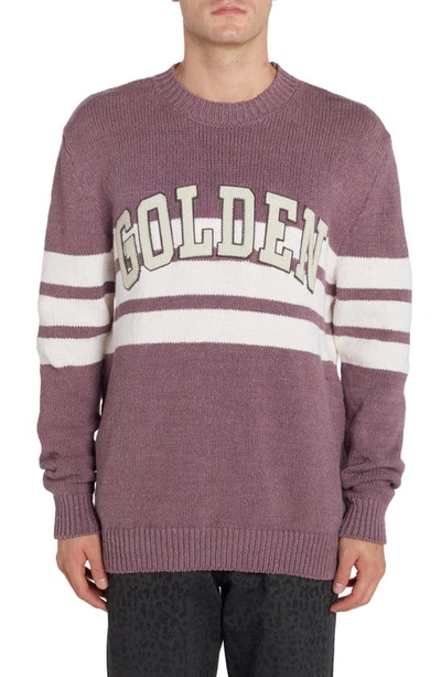 Golden Goose Journey College Jumper In Purple