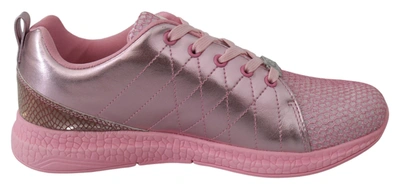 Plein Sport Blush Polyester Runner Gisella Trainers Women's Shoes In Pink