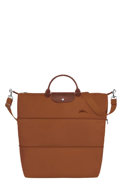 Longchamp The Pliage Expandable Duffle Bag In Brown