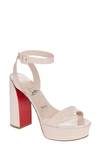Christian Louboutin Movida Sabina Ankle Strap Sandal In Leche/ Lin Leche