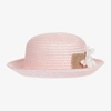 MAYORAL GIRLS PINK FAUX STRAW HAT