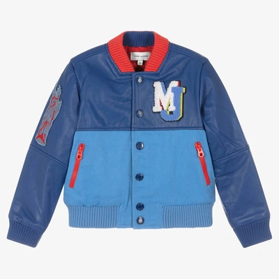 Marc Jacobs Kids' Applique-detail Bomber Jacket In Electric Blue