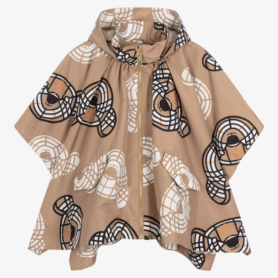 BURBERRY GIRLS BEIGE THOMAS BEAR CAPE