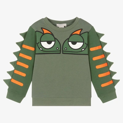 Stella Mccartney Kids' Dinossaur-print Detail Sweatshirt In Green