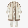 CARAMELO BOYS IVORY & GOLD BROCADE SUIT
