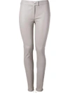 MARTHA MEDEIROS LEATHER SKINNY TROUSERS,IN15CL01CINZA10941298