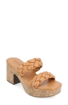 Journee Collection Tru Comfort Kyaa Vegan Leather Platform Sandal In Tan