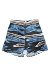 Blue Sky Inn Night Sea Shorts In A/ O Print