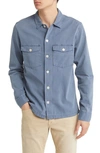 Allsaints Spotter Button-up Shirt Jacket In Camo Blue