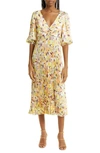 LIKELY PATRICIA FLORAL PRINT PLEATED MIDI DRESS
