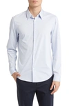 Theory Sylvain Structure Knit Regular Fit Shirt In Olympic