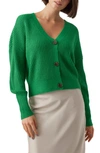 Vero Moda Lea V-neck Cardigan In Bright Green