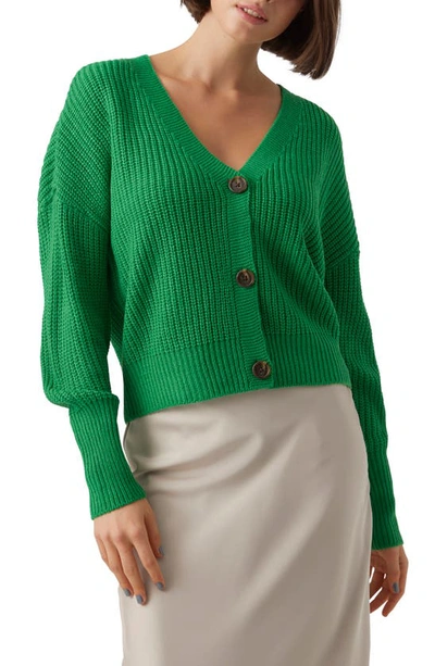 Vero Moda Lea V-neck Cardigan In Bright Green