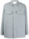 Jil Sander Pocket Cotton Shirt In Blue