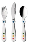 Berghoff International Ralph Kramer Circus 3-piece Children's Flatware Set In Silver