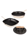 Berghoff Neo 3-piece Cast Iron Set In Cream