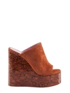 Haus Of Honey 145 Suede Platform Wedge Sandals In Brown