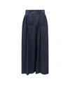 Maison Margiela Wide Leg Denim Trousers In Blue