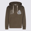 WOOLRICH WOOLRICH DARK GREEN COTTON AMERICAN SWEATSHIRT