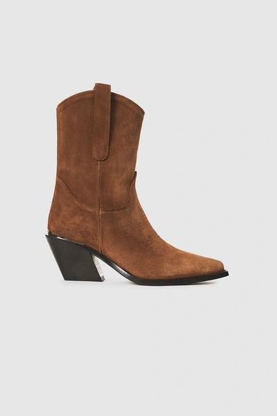 Anine Bing Mid Tania Boots In Brown