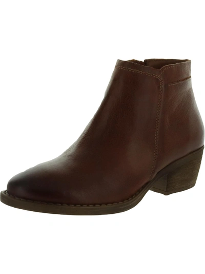 Eric Michael Hayley Womens Leather Almond Toe Ankle Boots In Brown