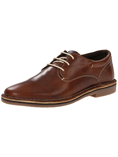 Steve Madden Harpoon Mens Leather Platform Oxfords In Brown