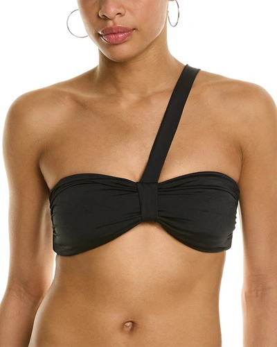 Onia Lauren One-shoulder Bikini Top In Black