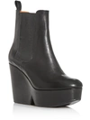CLERGERIE PARIS BEATRICE WOMENS LEATHER PUMP WEDGE BOOTS