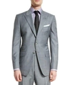TOM FORD O'CONNOR BASE SHARKSKIN TWO-PIECE SUIT, LIGHT GRAY,PROD194960047