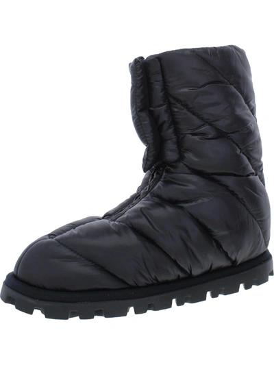 Miu Miu Womens Quilted Padded Winter & Snow Boots In Black