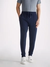 Derek Rose Finley Tapered Cashmere Sweatpants In Blue