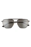 BOTTEGA VENETA 57MM NAVIGATOR SUNGLASSES