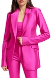 Good American High Shine Compression Sculpted Blazer In Pink