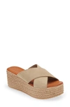Cordani Braylin Espadrille Wedge Sandal In Sand-arena Suede