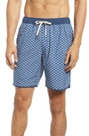 Fair Harbor Men's 8" Micro Mist Anchor Swim Shorts In Mist Seaview