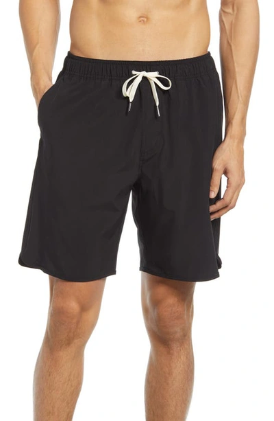 Fair Harbor The Anchor Swim Trunks In Black