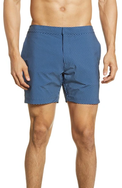 Fair Harbor Men's 6" Juniper Micro Swim Shorts In Navy