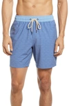 Fair Harbor Men's Bayberry Microwaves 7'' Swim Shorts In Blue Waves