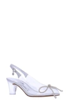 J. Reneé Menaka Slingback Sandal In Clear/ Silver