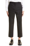 SIMONE ROCHA CROP STRAIGHT LEG WOOL TROUSERS