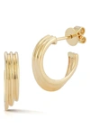 DANA REBECCA DESIGNS NANA BERNICE GROOVE CASCADE HOOP EARRINGS