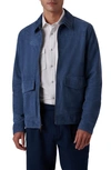 Bugatchi Men's Suede Zip Bomber Jacket In Cobalt