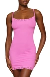 Skims Fits Everybody Lace Slipdress In Neon Orchid