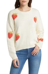 RAILS PERCI STRAWBERRY PRINT COTTON BLEND SWEATER
