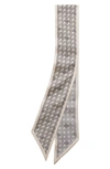 TORY BURCH BASKETWEAVE RIBBON REVERSIBLE TIE SCARF