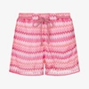 MISSONI TEEN GIRLS PINK ZIGZAG KNITTED SHORTS