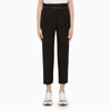 Brunello Cucinelli High-waisted Tapered Trousers In Black