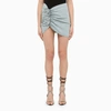The Mannei Ruched-detail Sequined Miniskirt In Blue