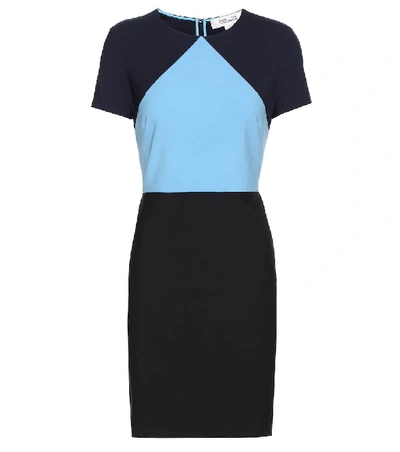 Diane Von Furstenberg Colourblock Short-sleeve Sheath Dress, Blue